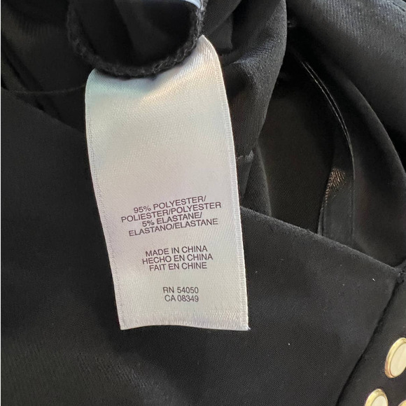 Anne Klein Black Midi Dress with Beaded Halter Neckline Size 4 - Picture 5 of 6